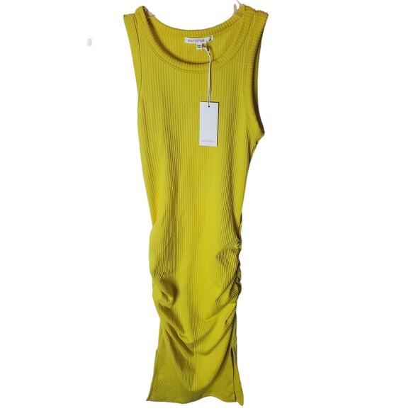 Antistar Ribbed Jersey Dress with Side Ruching, NWT, XS - Picture 1 of 6